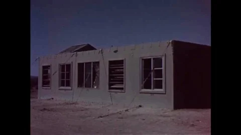 Blast effects on various structures from an atomic blast 스톡 동영상 102906093