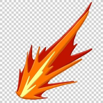 Blast with fire clouds of orange, red and yellow color Stock Illustration