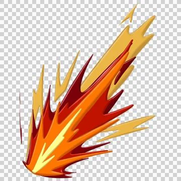 Blast with fire clouds of orange, red and yellow color 스톡 일러스트