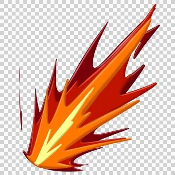 Blast with fire clouds of orange, red and yellow color Stock Illustration