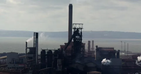 Industrial production plant Tata Steel b, Stock Video