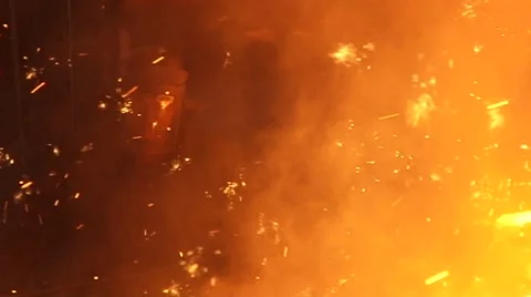 Blast furnace Stock Footage 43076579