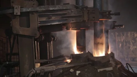 At the blast furnace Stock Footage 76595025