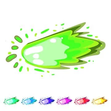 Blast gun flash cartoon vector graphic Stockillustratie