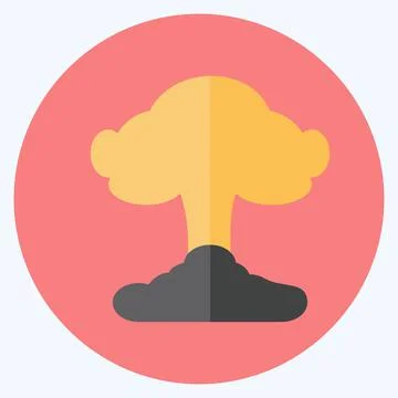 Blast Icon in trendy flat style isolated on soft blue background Stock Illustration