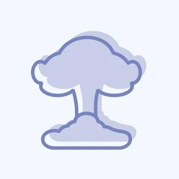 Blast Icon in trendy two tone style isolated on soft blue background Stock Illustration