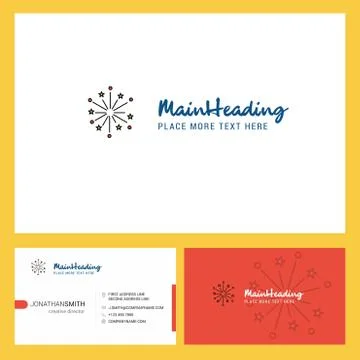 Blast Logo design with Tagline &amp; Front and Back Busienss Card Template. Vecto Stock Illustration
