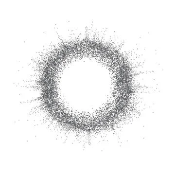 Blast out of dots .Explosion Zoom Effect. Flying Fragments ,illustration. Stock Illustration