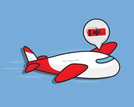 Blast on the plane cartoon design. Stock Illustration