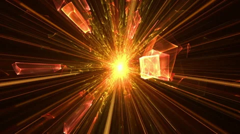 Blast With Rays Of Light, Explosion Stock Footage 48048391