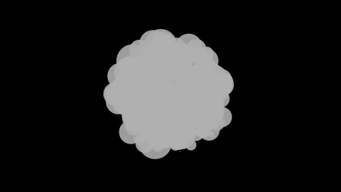 Blast Smoke (Black Background) 4K Stock Footage 303408072