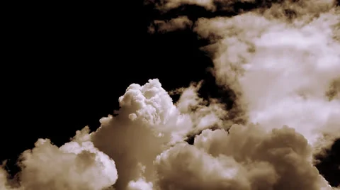 Blast off (smoke, clouds, black sky) Stock Footage 25143328