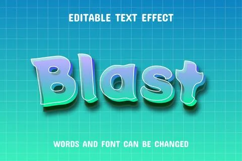 Blast text - 3d text effect Stock Illustration