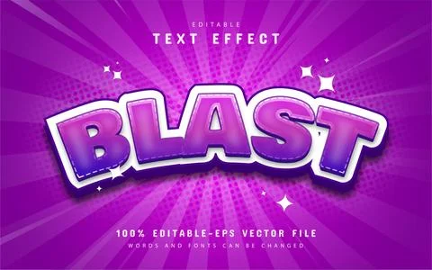 Blast text effect Stock Illustration