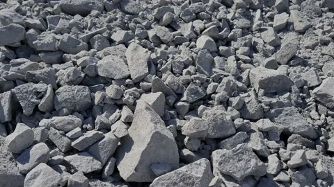 Blasted crushed stone Stock Footage 203105510