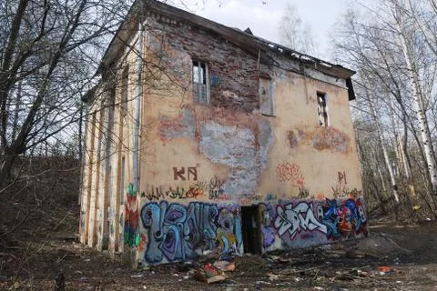 Blasted house Stock Photos