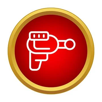 Blaster gun toy representing future weapon icon Stock Illustration