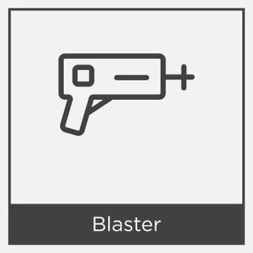 Blaster icon isolated on white background Free Stock Illustration