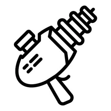 Blaster icon, outline style 스톡 일러스트