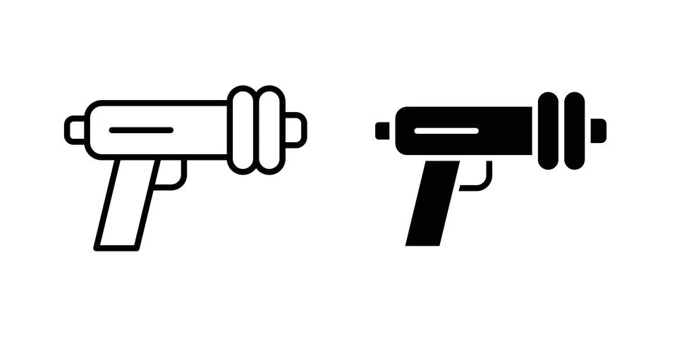 Blaster icon vector template set in black Ilustração Stock