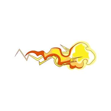 Blaster shot effect emitting energy and power Stock Illustration