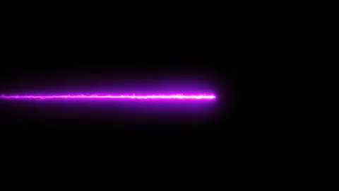 Blaster shot effect. Futuristic line of purple energy scientific horizontal beam Stock Footage 258507680
