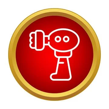 Blaster toy gun icon for science fiction game Stock Illustration