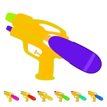 Blaster water gun toy vector cartoon graphic Stock Illustration