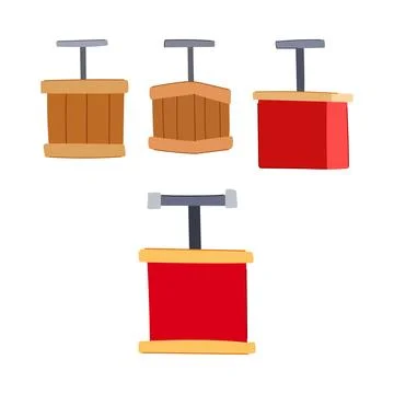 Blasting device detonator plunger box set Stock Illustration