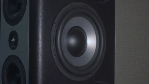 Blasting Loudspeaker Stock Footage 143514814