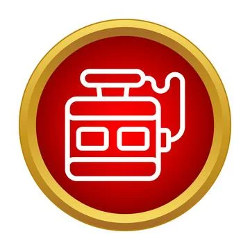 Blasting machine icon detonating bomb concept Stock Illustration