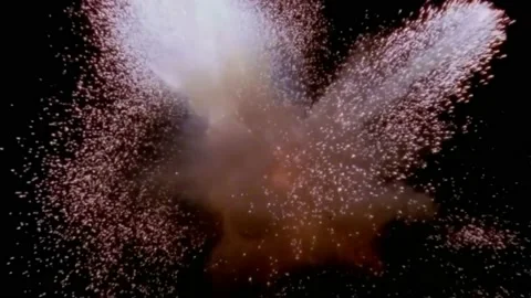 Blasting motion graphics with night background Stock Footage 137283750