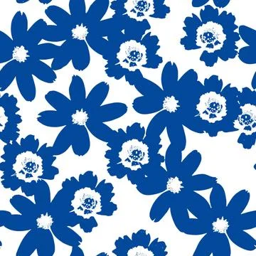 Blaue Blumen seamless pattern with blue flowers Copyright: xZoonar.com/ang... Stock Photos