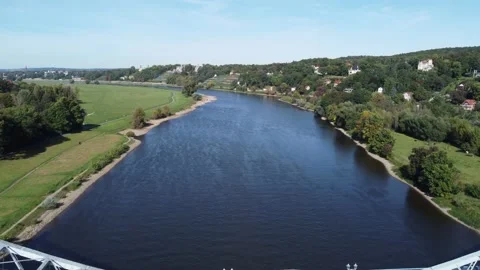 Blaues Wunder Bridge Dresden 3 Stock Footage 162318672