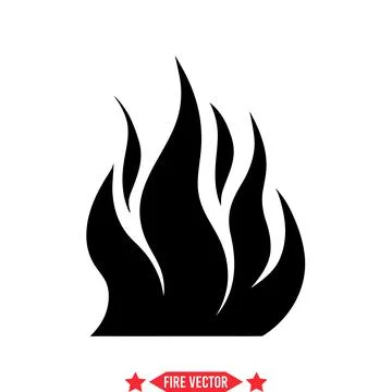 Blaze Boldly  Striking Fire Vector Silhouettes Set to Ignite Design Passion Stock Illustration