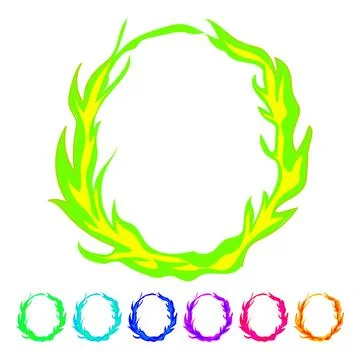 Blaze circle fire vector cartoon graphic Ilustração Stock