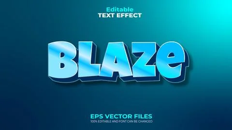 Blaze cool Effect EPS Editable Text Effect and font can be changed 스톡 일러스트