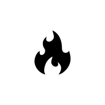 Blaze Fire, Burn Flame, Bonfire, Campfire. Flat Vector Icon illustration. Sim イラスト素材