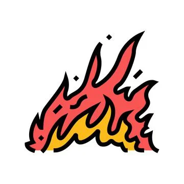 Blaze fire color icon vector illustration イラスト素材
