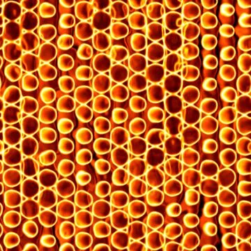 Blaze fire flame texture background. High-resolution seamless polygonal round Stock Illustration