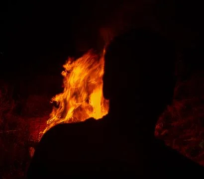 Blaze fire flame texture background Stock Photos