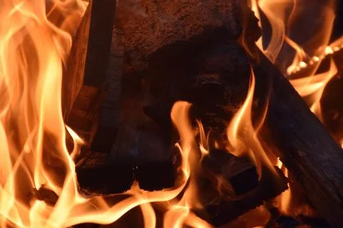 Blaze fire flame texture background. Fire sparks background. Abstract fire .. Stock Photos