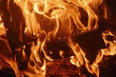 Blaze fire flame texture background. Fire sparks background. Abstract fire .. Foto stock