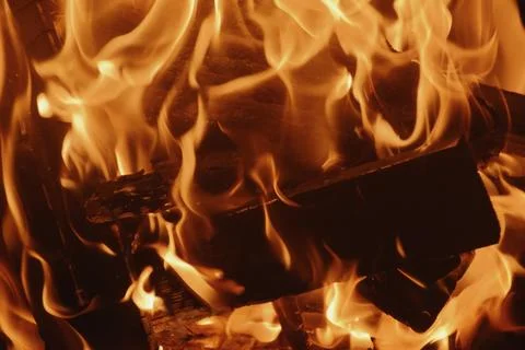 Blaze fire flame texture background. Fire sparks background. Abstract fire .. Foto stock