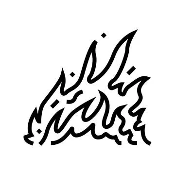 Blaze fire line icon vector illustration イラスト素材
