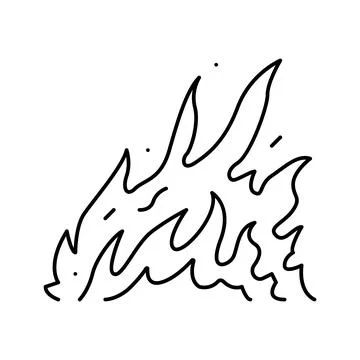 Blaze fire line icon vector illustration Illustrazione stock