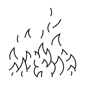 Blaze fire line icon vector illustration Stock Illustration