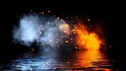 Blaze fire particles embers . Texture overlays on isolated background with wa Stock Illustration