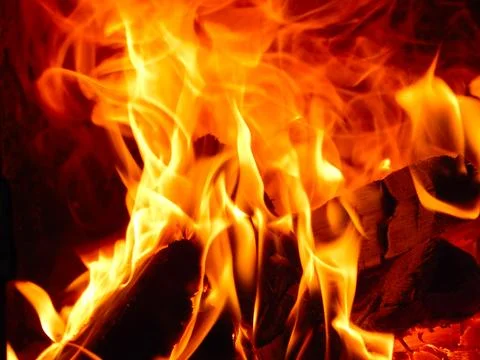 A blaze of fire Stock Photos