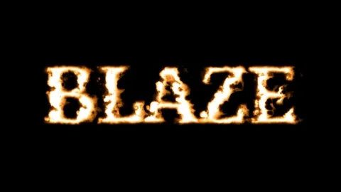 Blaze Fire Text Effect Stock Footage 336838715